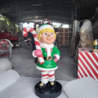 Figurine de Père Noël en fibre de verre de 150 cm de hauteur pour la décoration d'événements commerciaux de Noël