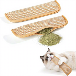 2 Piezas Juguete Rascador para Gatos <span class=keywords><strong>de</strong></span> Lino Ecológico, Recargable, Duradero, Interactivo, para Masticar/Morder, Uso Diario - Product Image 1