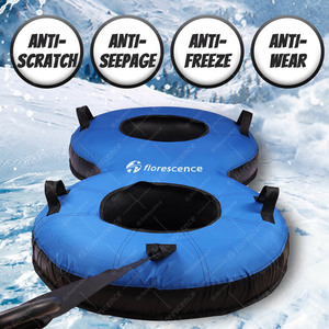FLORESCENCE Tube de glisse gonflable commercial en PVC pour l'extérieur, pour sports d'hiver, double place, avec coussin - Product Image 3