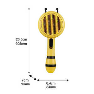 2025 in acciaio inox piccola ape Pet spazzola pettine per cane gatto toelettatura strumento per capelli galleggianti rimuovere massaggio Pet pettine spazzola - Product Image 2