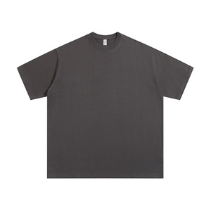 T-shirt pour homme japonais de 300 g, poids lourd, en coton, manches courtes, col rond, ample, uni, blanc, base, été, manches courtes - Product Image 4