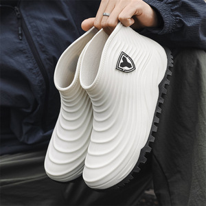 Scarpe <span class=keywords><strong>da</strong></span> <span class=keywords><strong>Pioggia</strong></span> <span class=keywords><strong>da</strong></span> Uomo, Trendy Stivaletti Impermeabili in Gomma, Antiscivolo, <span class=keywords><strong>Stivali</strong></span> <span class=keywords><strong>da</strong></span> <span class=keywords><strong>Pioggia</strong></span> Corti in Gomma per Uomo - Product Image 6