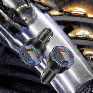 Mini Cargador de Coche de 4 Puertos USB Tipo-C con Carga Rápida PD QC3.0, Adaptador de Coche de Doble Puerto para Teléfono Móvil - Product Image 3
