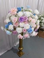 Boule de fleurs multicolores ML 70 cm, rose blanche, centre de table de mariage