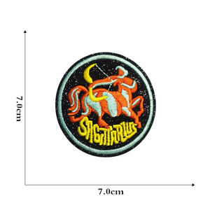 Parches redondos del zodiaco, 12 Constelaciones personalizadas de alta calidad - Product Image 4