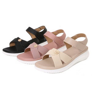 <span class=keywords><strong>Sandales</strong></span> plates élastiques à <span class=keywords><strong>brides</strong></span> style bohème légères et unies pour femme – Collection Printemps 2026 - Product Image 4