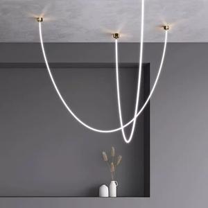 Suspension minimaliste pour maisons-témoin, salles d'exposition, zones de réception et salons – <span class=keywords><strong>Lustre</strong></span> loft pour plafonds hauts - Product Image 4