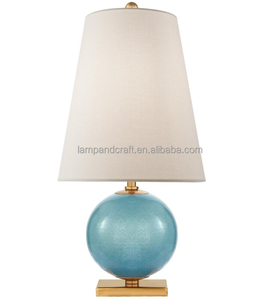 Lampe de table en verre doré pour chambre d'hôtel, salon, chambre à coucher, bureau - Product Image 2