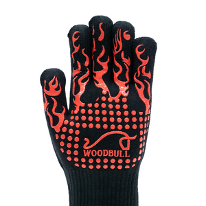 Gants de barbecue résistants à la <span class=keywords><strong>chaleur</strong></span> avec grip en silicone, <span class=keywords><strong>anti</strong></span>-brûlure, en coton, pour la cuisine et la pâtisserie - Product Image 6