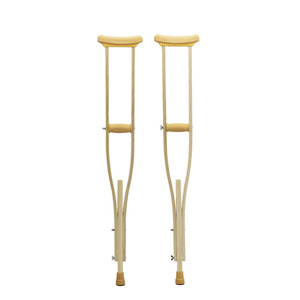 Muletas de madera ajustables en altura, antideslizantes y duraderas para ancianos y niños - Product Image 3