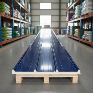 Paneles Sándwich <span class=keywords><strong>de</strong></span> <span class=keywords><strong>Lana</strong></span> <span class=keywords><strong>de</strong></span> <span class=keywords><strong>Roca</strong></span> con Diseño 3D, 50mm 150mm, Panel Aislante PIR con Aislamiento Térmico para Cámaras Frigoríficas, Resistente al Fuego B1 - Product Image 1