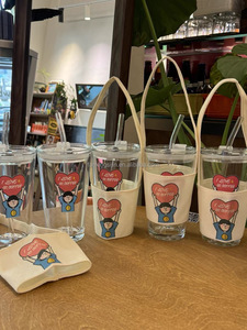 Boba ที่ใส่ถ้วยชาพิมพ์ลายได้เองที่ใส่ถ้วยชาฟองนมแขนแก้ว - Product Image 5