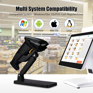 YHDAA <span class=keywords><strong>3</strong></span> en 1 Bluetooth 2,4G lector de código de barras inalámbrico de mano láser escáner de código de barras pistola para supermercado y almacén - Product Image 5