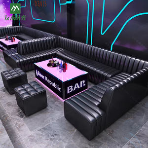طاولة أريكة نادي بار مخصصة وكرسي مجموعة ملهى ليلي فاخر KTV صالة أريكة على شكل حرف U مجموعة زاوية - Product Image 4