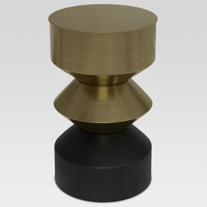 Mesa de centro moderna minimalista Solace con tapa de vidrio templado y estructura de metal para muebles de sala de estar - Product Image 1