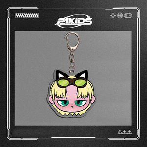 พวงกุญแจการ์ตูนสุดสร้างสรรค์ทำจากอะคริลิคพร้อมลายพิมพ์กราวัวร์สำหรับ jongseob jiung intak Kyo seoby แฟนๆ P1Harmony P1KIDS - Product Image 4