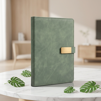 Libretas A5 de Oficina Portátiles de Papel Grueso con Tapa Dura de Cuero PU y Cierre Magnético, Personalizables, Directo de Fábrica