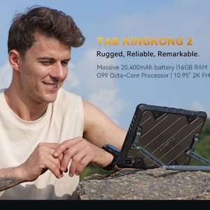 Tablette robuste Cubot Tab Kingkong 2, processeur octa-core, nouvelle batterie 20400 mAh, écran 1080p de 10,95 pouces, 8+256 Go, Android 14, Wi-Fi, Face ID + caméra arrière 64 MP - Product Image 4