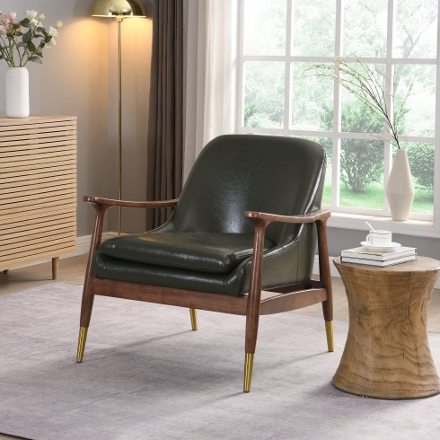 Green + PU Leather