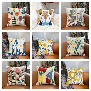 Nuove <span class=keywords><strong>federe</strong></span> in stile ricamato con graziosi disegni di uccelli e fiori - Product Image 1