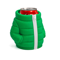 OUYOOLE Housse Isotherme Antidérapante pour Canette de Bière en Polyester pour Hommes et Femmes Amateurs de Bière (Rouge)