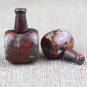 Rose Agate Three Way Buddha Head Pagoda Pendant Geometric Shape Religious Ceremony Jewelry Accessory Unisex - Product Image 1