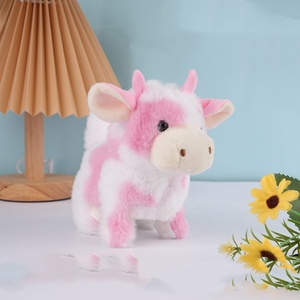 Jouet en peluche électrique HY7, <span class=keywords><strong>vache</strong></span> qui marche, chien, avec son de moaning et queue mobile, animal en peluche interactif robotisé, cadeau pour enfants, animal de compagnie - Product Image 5