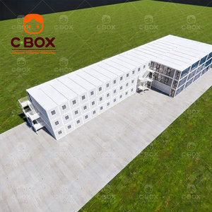 Cbox Fireproof Construction Site Office Prefab Modular Mining Dormitory Sandwich Panel Worker Sleeping <b>Flat</b> Pack Container House - Product Image 1