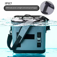 Nouvelle conception Sac isotherme TPU 12L étanche à rabat pour pique-nique, escalade, randonnée, glacière toutes saisons pour repas et boissons