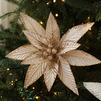 20cm Künstliche Weihnachtssterne aus Stoff mit Weihnachtskranz Rattan-Girlande Moderne Minimalistische Dekoration