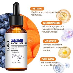Suero Facial Personalizado de Fábrica con Logotipo Privado, Cuidado Facial con Vitamina C, Ácido Hialurónico y Retinol - Product Image 3
