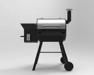 China factory Barbecue Smoke Grill Wood Pellet oven With Hopper