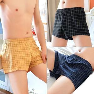 Pantalones Cortos <span class=keywords><strong>Aro</strong></span> para Hombre con Estampado a Cuadros, Corte Holgado, Transpirables, de Algodón, para Deportes en Casa y Uso Casual, al por Mayor - Product Image 4