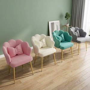 Household petal chair makeup chair simple and trendy <b>stool</b> girls' bedroom backrest dressing table nail art chair luxury chair - Product Image 1