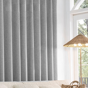 Tenda Oscurante di Lusso in <span class=keywords><strong>Lino</strong></span> <span class=keywords><strong>Grigio</strong></span> Chiaro 100% per Soggiorno e Camera da Letto - Product Image 4