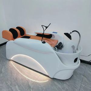 Table de coiffure <span class=keywords><strong>Toto</strong></span> neuve avec miroir LED, lavabo et chaise / Lit de massage pour shampoing et soin capillaire - Product Image 6