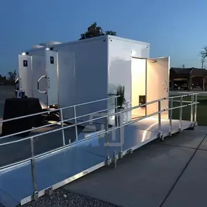 mobile ADA restroom trailer handicap bathroom trailer with shower portable toilet trailer for sale