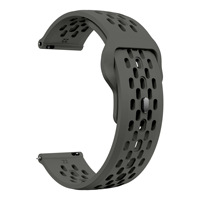Bracelet universel en silicone respirant pour Watch6/5/4, 18/20/22mm, boucle à bouton-pression