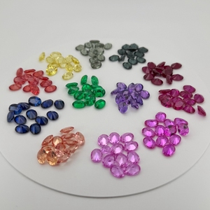 3x5-10x14mm hình bầu dục cắt 2 #3 #5 #8 #34 #149 #152 # Màu Đỏ màu hồng vàng sapphire Corundum phòng thí nghiệm phát triển Sapphire đá quý trên bán - Product Image 2