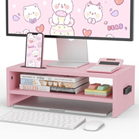 Soporte para Monitor de Varias Capas con Cajón, Organizador de Almacenamiento para Escritorio de Oficina y Computadora