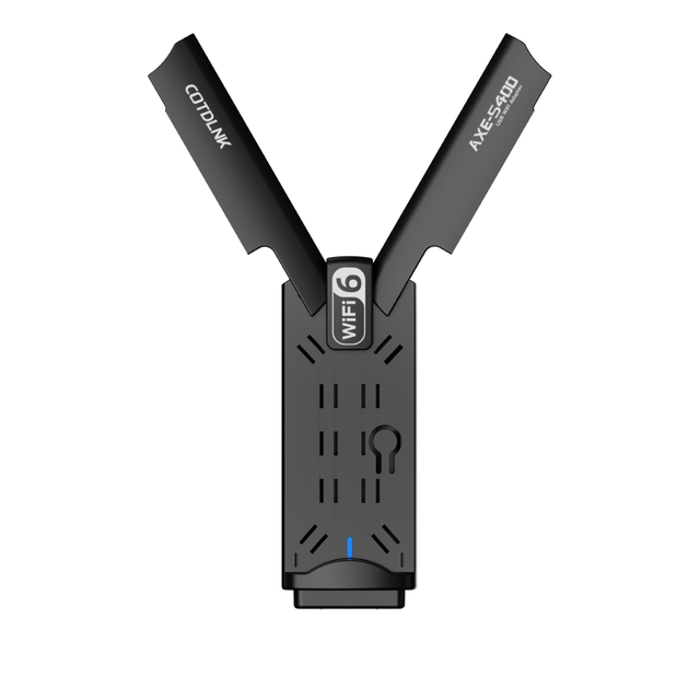 QLOCOM COTDLINK AX5400 OEM ODM USB3.0 Wifi Dongle Driver Free 2*2dBi Antennas High Speed 5374Mbps Wifi6 New USB Wifi Adapter for