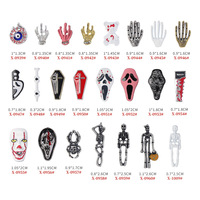 Breloques d'Halloween pour ongles en gros : Masque de crâne, élément effrayant, couteau ensanglanté, œil punk en alliage métallique – Décorations d'Halloween pour ongles