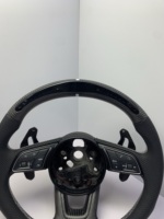 Volant de course avec lumières LED de changement de vitesse compatible Audi A4 B8 B9 A6 C7 C8 Q5, aspect carbone Alcantara, volant performance