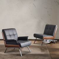 Fauteuil de loisirs en cuir, fauteuil simple de style italien, fauteuil de direction de luxe léger, chaise de négociation, chaise de salle de conférence