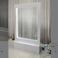 Décorations de mariage, panneau de bienvenue pour événements, cascade décorative, fontaine d'eau en verre trempé, écran d'eau LED