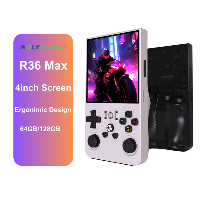 R36S Retro Handheld Game Console with Wi-Fi 4" Screen Built-in 10000 Games 128GB Storage
