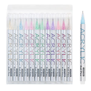Ensemble de marqueurs acryliques non toxiques écologiques 12 couleurs Stylo gel de couleur en plastique à faible odeur pour le dessin et la peinture de graffitis - Product Image 6