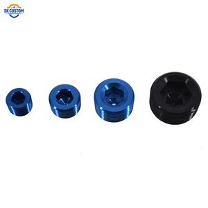 SK presa a testa esagonale personalizzata 3/8 "NPT tappo per tubo in alluminio raccordo a testa svasata - Product Image 5