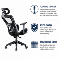 Kursi Putar Ergonomis Nyaman Dengan Penyangga Pinggang Adaptif, Tinggi Dapat Disesuaikan, Jaring Mesh, Produsen Kantor, Grosir