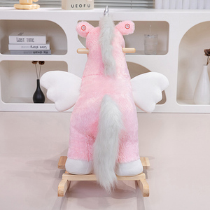 Cheval à bascule pour enfants, cheval à bascule licorne rose, jouets pour enfants, cadeaux, jouets à chevaucher pour enfants, cheval à bascule éducatif - Product Image 3